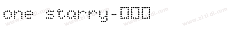 one starry字体转换